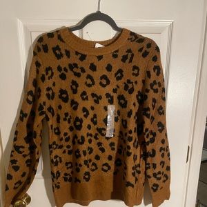 NWT Old Navy cheetah sweater size L